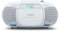 MEDION E66476 Stereo Sound System (Boombox, CD-Player, MP3, Kassette, tragbarer Kassettenspieler für Kinder, UKW Radio, AUX, Kopfhörer, Netz & Batterie) blau