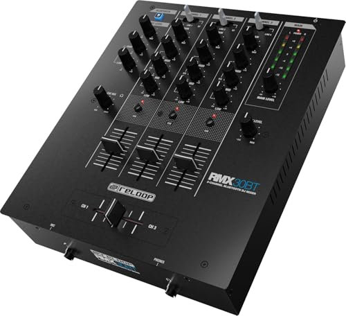 Reloop RMX-30 BT - Mezclador de DJ Bluetooth de 3 canales