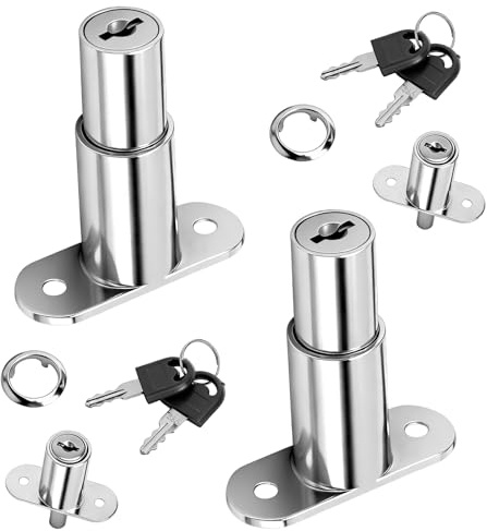 Cerradura Puerta Corredera Push-Pull 105-32 – Möbelschloss con Llave, Schrankschloss para Puertas Simples, 2PCS, Robusto Schloss Schiebetür para Muebles & DIY
