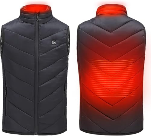 Jacka med värme Barnens utomhus USB infraröda värmeväst jacka regntät barn vinter elektrisk termisk kläder väst for sport(Black,150)