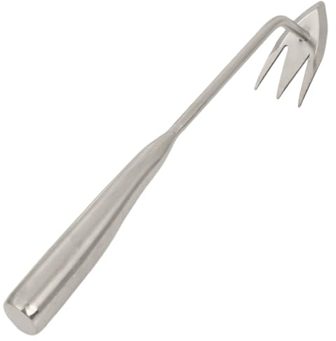 Estrattore di erbacce, strumento di diserbo in acciaio inossidabile a 3 punte con manico lungo, rimozione di erbacce per carichi pesanti e strumenti di scavo per la cura del giardino, del cortile e d