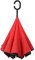 WOWGADGET Umgedrehter Regenschirm mit C-Griff Rot - Reverse, Inverted Stockschirm/Sonnenschirm selbst stehend, Schutz vor Regen, Sturm, Sonne und UV-Strahlung. Mit Tragetasche.