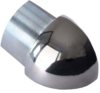 Dalsys Outer Corner Quarter-Round Profile 8mm Polished Stainless Steel | External corner for tile profiles, wall and floor edge protection, bathroom and kitchen finishing