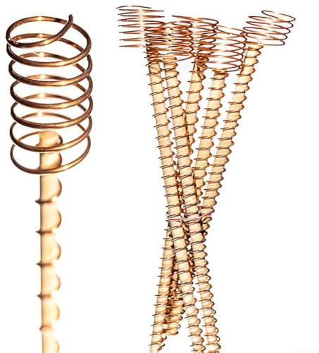 CARMOTTER 6 Stück Kupferdraht, Garten-Kupferspule, Kupfer-Gartenpfähle, Kupferdraht für Gartenarbeit für Pflanzen, Wachstum, Hof, Garten, Obst und Gemüse Unterstützung ﻿