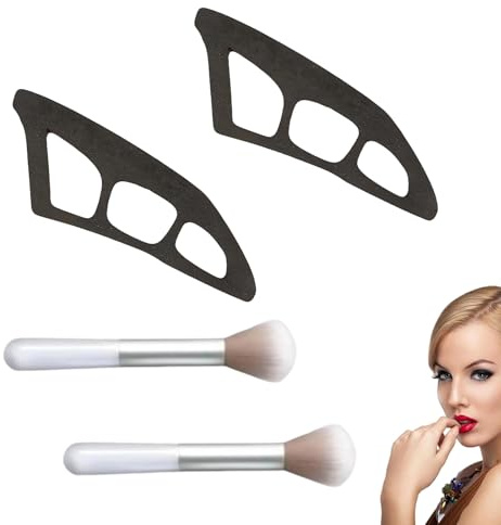 4 Pièces Outil de Fard à Paupières Pochoirs de Maquillage Rapide Modèle D'Ombre avec Pinceau pour les Yeux Débutants Femmes