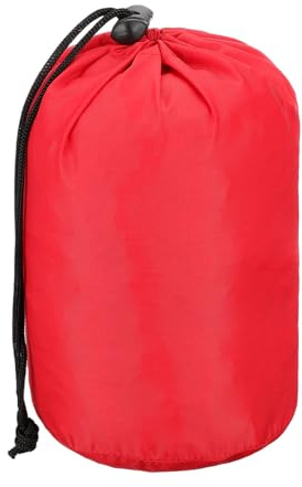 sourcing map 3.9x6.1x6.7 Stuff Sack, Nylon Water Resistant Portable Drawstring Dust Flap Bags Stuff Sack Ultralight Dry Bag for Camping Hiking Backpacking Traveling, Red
