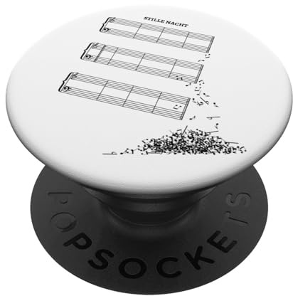 Foglio musicale senza note Silent Night Astro del Ciel PopSockets PopGrip Adesivo