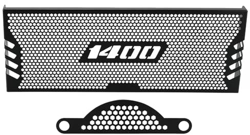 DSKGJES Ajuste for SUZUKI GSX1400 2007 2006 2005 2004 2003 2002 CNC ALUMINIO GSX-1400 cubierta protectora for parrilla de radiador de motocicleta(B Black)