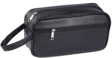 Cymwer Trendiga män kvinnor mode PU-läder enfärgad telefon handledsväska ledig toalettväska liten handväska plånbok, L, L, Mode