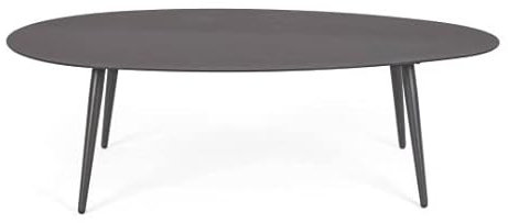 Outdoor Couchtisch aus Anthrazit Aluminium RIDLEY 120x75x h36 cm