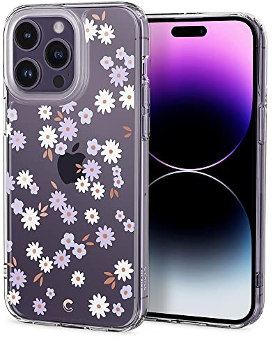 CYRILL Cecile kompatibel mit iPhone 14 Pro Hülle, (6,1 Zoll) (2022) Langlebig innere Klar Muster Transparent weich TPU Bumper Durchsichtige Case - Dream Daisy