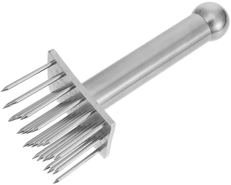 GRIRIW 1pezzi Strumento di Intenerimento Carne Inossidabile Utensile Pratico per Cucina per Bistecche e Arrosti Design Antiscivolo e Facile da Usare