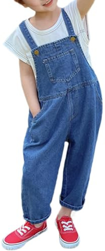 Miipat Salopette en Denim Petite Fille Salopette en Jean Garçonnet Fille Garçonnet Salopettes et combinaisons en Jean pour Enfants 120 5-6 Ans