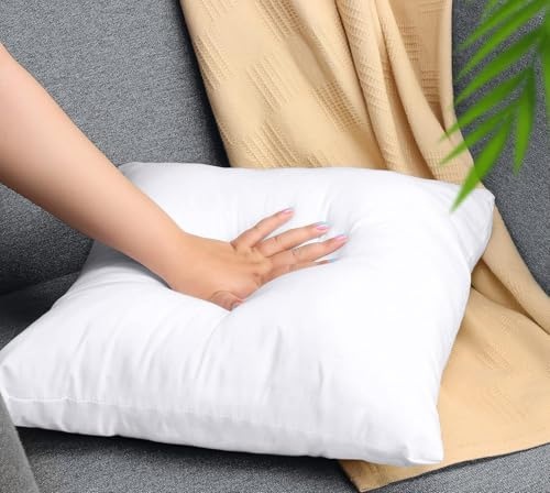 NIGHTSLEEP Cushion Insert Inner Pads 18 x 18 Inch (45cm x 45cm) Cushion Stuffer – Made From Bounce Back Non- Allergenic 100% Pure Hollowfibre (1)