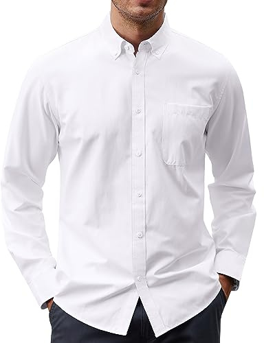 J.VER Herr Pantalones de Pijama Button Down-skjorta
