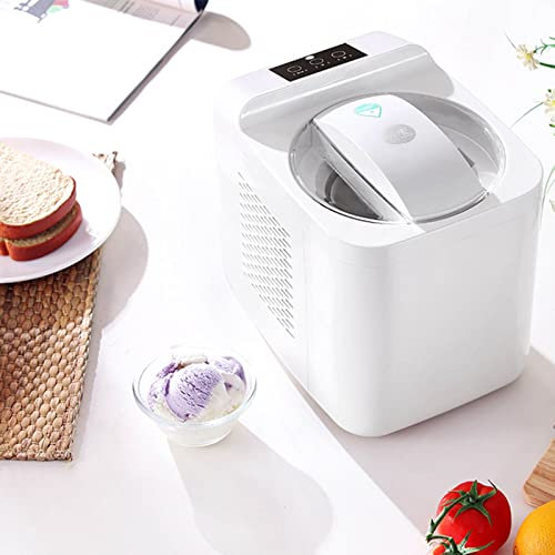 VELLOW Sorbetière électrique Automatique Facile à Faire Maison, Sorbet, Machine à crème glacée, capacité de 1 Litre avec Affichage numérique LCD, Aliments sains Faits Maison