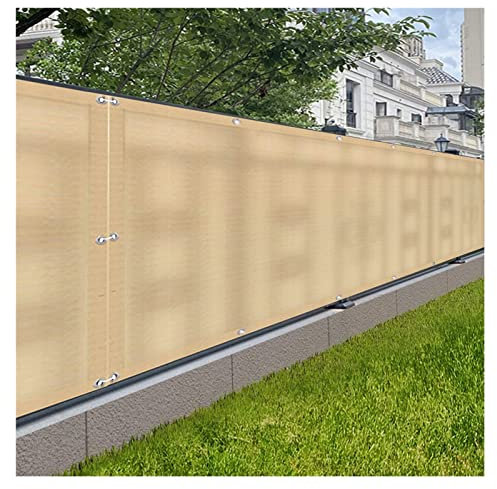 Recinzione per la privacy, 1,2 x 16 m, in HDPE, colore beige, con occhielli e fascette per cavi, anti invecchiamento, altezza 1,2 m, ideale per paddock e cortile, privacy