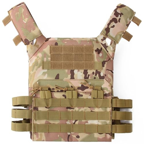 Lishuyeh Airsoft väst skum vadderad skyddande paintball lekväst lätt andningsaktiv utomhus sportväst justerbar molle väst för utomhusträning cosplay kostymer