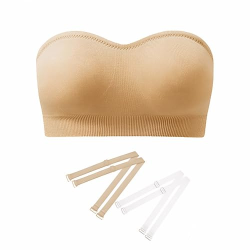 GWAWG Soutien-Gorge Bandeau sans Bretelles Top Bandeau avec Rembourrage Confortable Bralette Strapless Bralette