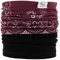 Max & Fred Multifunktionstuch Paisley - Elastisches, Atmungsaktives Schlauchtuch aus Bambus - Hypoallergen & mit Thermo-Effekt - Unisex für Erwachsene, Bordeaux mit Schwarz