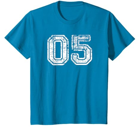 Numéro 05 Baseball Football Football Cadeau d'anniversaire T-Shirt