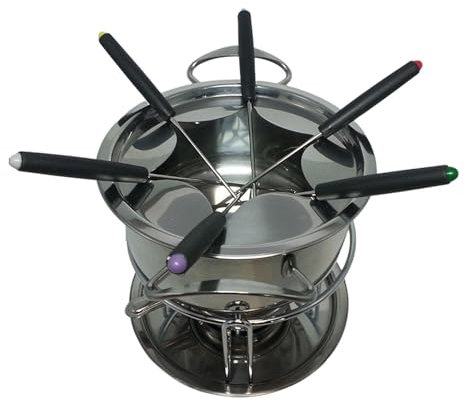 JISADER Set per fonduta Set di pentole per fonduta Set da cucina Festival Multiuso Stabile Festa di compleanno Set per fonduta di di carne portatile al