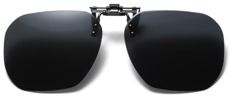Long Keeper Clip Lunettes de Soleil Polarisées pour Femmes Hommes Carré Sans Monture Clip Solaire pour Lunettes De Vue Lunettes de Soleil Polarisées à Clipser
