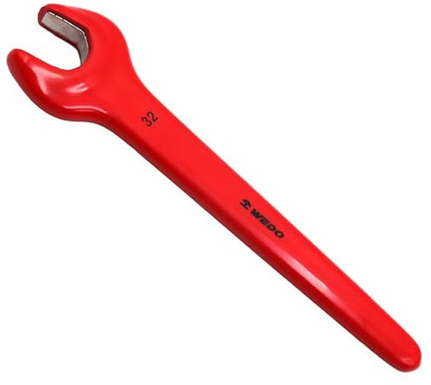 WEDO Open Ended Spanner with Insulated Handle,19mm Single End Spanner,Electricians Safety Wrench