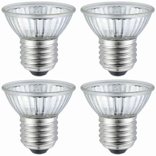YEGRUEB Schildkröte Wärmelampe E27 50W Reptilien Heizung Glühbirne, UVA+UVB Dimmbar Halogen Glühlampe, für Reptilien Eidechsen Schildkröten Schlangen(4 Stück)