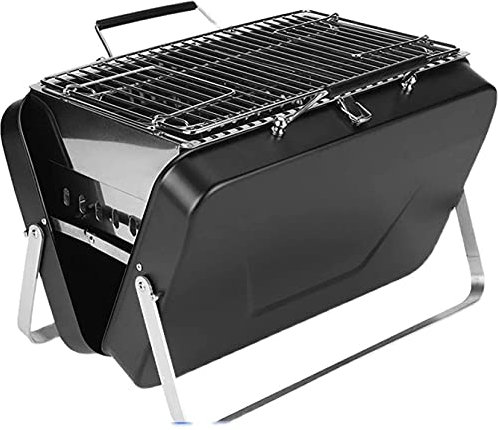 Baril de Charbon de Bois pour Barbecue, Ensemble d'outils de Barbecue, Barbecue au Charbon de Bois léger, Barbecue au Charbon de Bois Portable avec Plateau Amovible pour la Cuisine en Plein