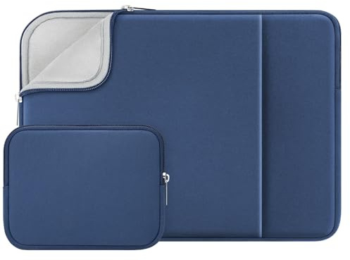 RAINYEAR Funda para portátil de 11,6 Pulgadas con Bolsillo y Bolsa para Accesorios, Compatible con MacBook Air y Notebook Chromebook de 11,6 Pulgadas, y MacBook Neo de 13 Pulgadas, Azul Marino