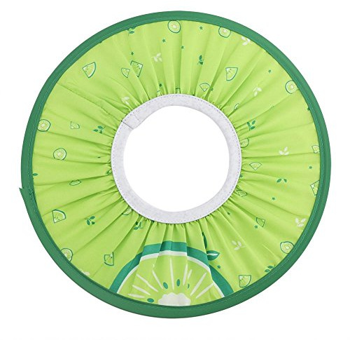 Gorro de Ducha para bebé, Tela Impermeable Gorro de champú para bebés Elástico para niños Ducha para baño Sombrero de protección (Verde)