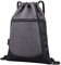 LIVACASA Turnbeutel Wasserdicht Sportbeutel Hipster mit Reißverschluß Innentasche Außentasche Gym Bag Hipster Verstellbar Tunnelzug Rucksack Beutel Damen Herren Grau