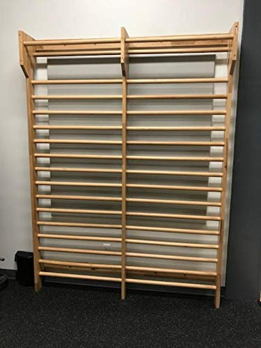 ARTIMEX Doppelfeld-Sprossenwand aus Buche für Physiotherapie, Gymnastik und Fitness - Verwendung in Heimen, Fitnessstudios, Kliniken, Schulen oder Fitnesscentern - 240 x 180 cm, Artikelnr. 216-2F