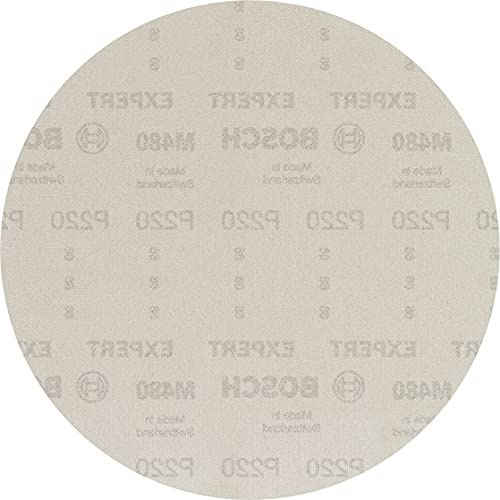 Bosch 25x Abrasifs réticulés EXPERT M480 (pour Cloison sèche, Bois dur, Ø 225 mm, Grain 220, Professional Accessoire Ponceuse pour cloison sèche)