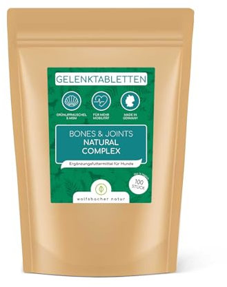 Gelenktabletten für Hunde mit Grünlippmuschel | 100 Stück - Made in Germany | hochkonzentriert, leicht zu füttern, hohe Akzeptanz | Teufelskralle, MSM und Glucosamin