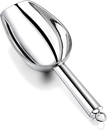 Eisschaufel, Joyfair Edelstahl Abwiegeschaufel Mehlschaufel Futterschaufel Sackschaufel Abfüllschaufel für Küche/Bar/Buffet/Party/Garten, Vielseitig, Rostfrei & Spülmaschinenfest - 148ml