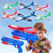 Boys Toys 6 Pack Airplane Launcher Toy, Glider Plane LED Foam Plane Toy Outdoor Toy for Kids Ages 3 4 5 6 7 8 9 10 Year Old Boys Birthday Gift, Educational Flying Kids Toys