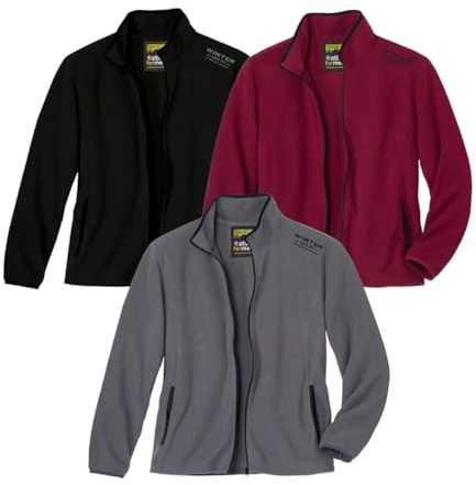 ATLAS FOR MEN - Lot de 3 Vestes Micropolaires - 4XL