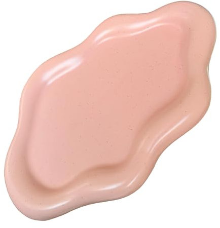 ARJDXDP Incantevole piattino per dessert in porcellana color crema a forma di nuvola, Piccolo Vassoio Chiavi, Festa Della Mamma, Natale, Ringraziamento, Regalo di Compleanno per le Donne (Rosa)