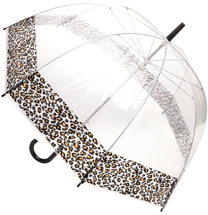 A2Z Ladies Clear Bubble Umbrella Transparent Dome Canopy Ultra Waterproof Wind Resist Soft Handle Hearts Butterfly Animal Sauage Dog Leopard Classic Umbrellas Heavy Rainfall Streets Walking Brolly