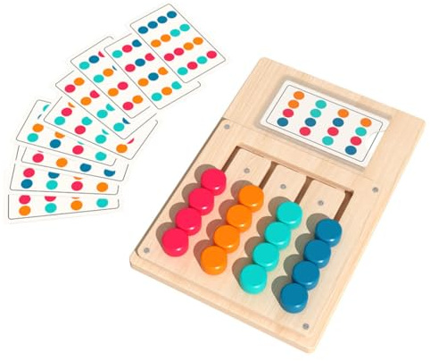 YAFULG 1 Set Giochi Per Anziani, Giochi Per Anziani Con Demenza, Prodotti Di Legno Facili, Giochi Di Memoria A Colori, Grandi Tavole Sensoriali Occupate Gadget Fidget, Per Persone Con Demenza