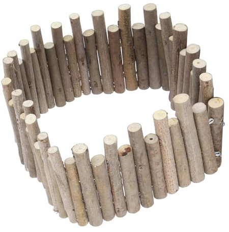 Luxshiny Jaula Juguete de Hámster Valla para de Madera a Resistente y Mordeduras Adecuado Pájaros Pequeños para Decoración y Juego Escritorio