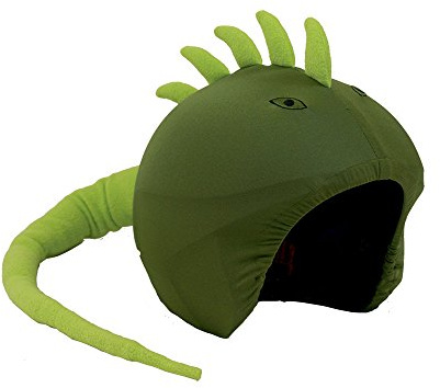 COOLCASC® Leguan - Universelle Passform Skihelmabdeckung - Passen Sie den Skihelm Ihres Kindes mit Einer lustigen und niedlichen Schutzhülle an - Snowboard- und Ski-Zubehör - Einheitsgröße
