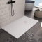 Essence ArredoBagno Duschtasse aus Kunstharz, 170 x 100 cm, Steinoptik, rutschfest, mit Gelcoat – Modell Rome weiß – Gitter und Abfluss im Lieferumfang enthalten
