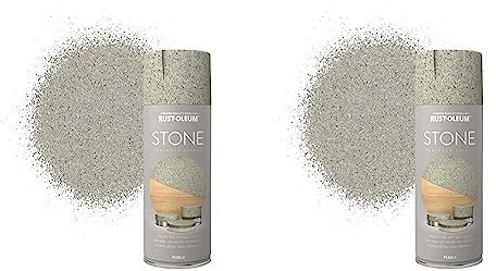 Rust-Oleum AE0070004E8 400ml Stone Spray Paint - Pebble (Pack of 2)