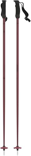 ATOMIC CLOUD Skidstavar – rödbrun – längd 125 cm – högkvalitativ aluminium-skidstång – ergonomiskt handtag för mer grepp – stav med 60 mm pisttallrik – nybörjarstavar