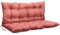 MG Design Bankauflage 120 x 50 x 50 cm Kissen rosa - Sitzkissen & Rückenkissen aus Polsterstoff, mit weicher Füllung, mit Schnüren zum Binden - Gartenbankauflage, Bankkissen