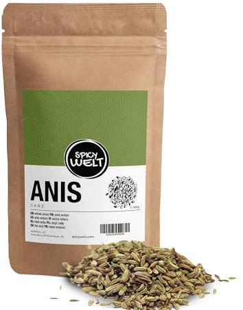 Spicy Welt Anice Intero (500g) - Semi di Anice Verde Aromatico – per Biscotti, Tisane & Dolci | Profumato, Dolce & Digestivo | 100% Naturali & Senza Additivi