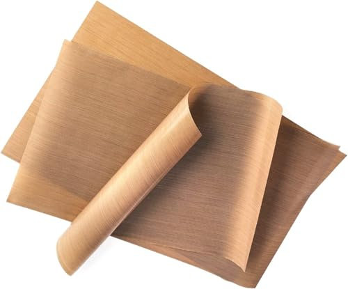 Creatorally Teflon - Set di 3 pellicole per stampa a trasferimento, 40 x 50 cm, carta da forno riutilizzabile per sublimazione, per trasferimento termico